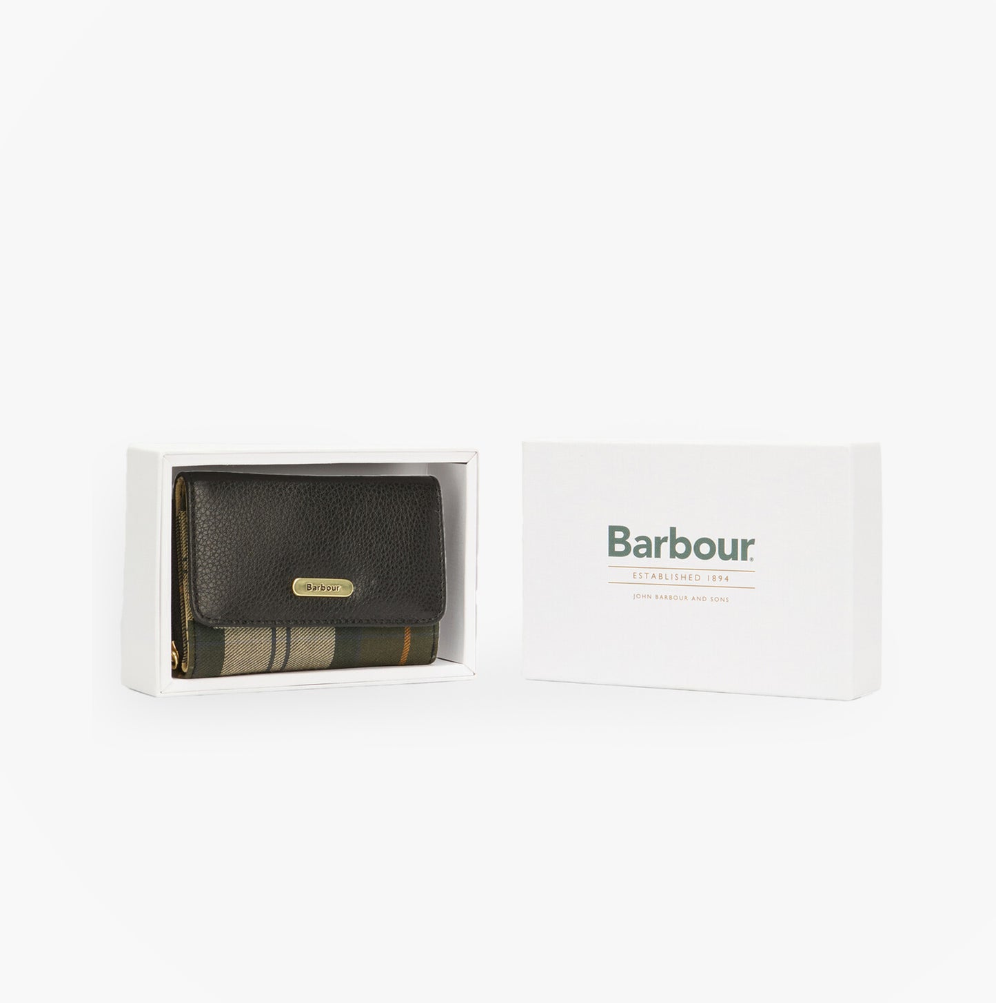 Barbour ROSA LEATHER French Purse Womens Black