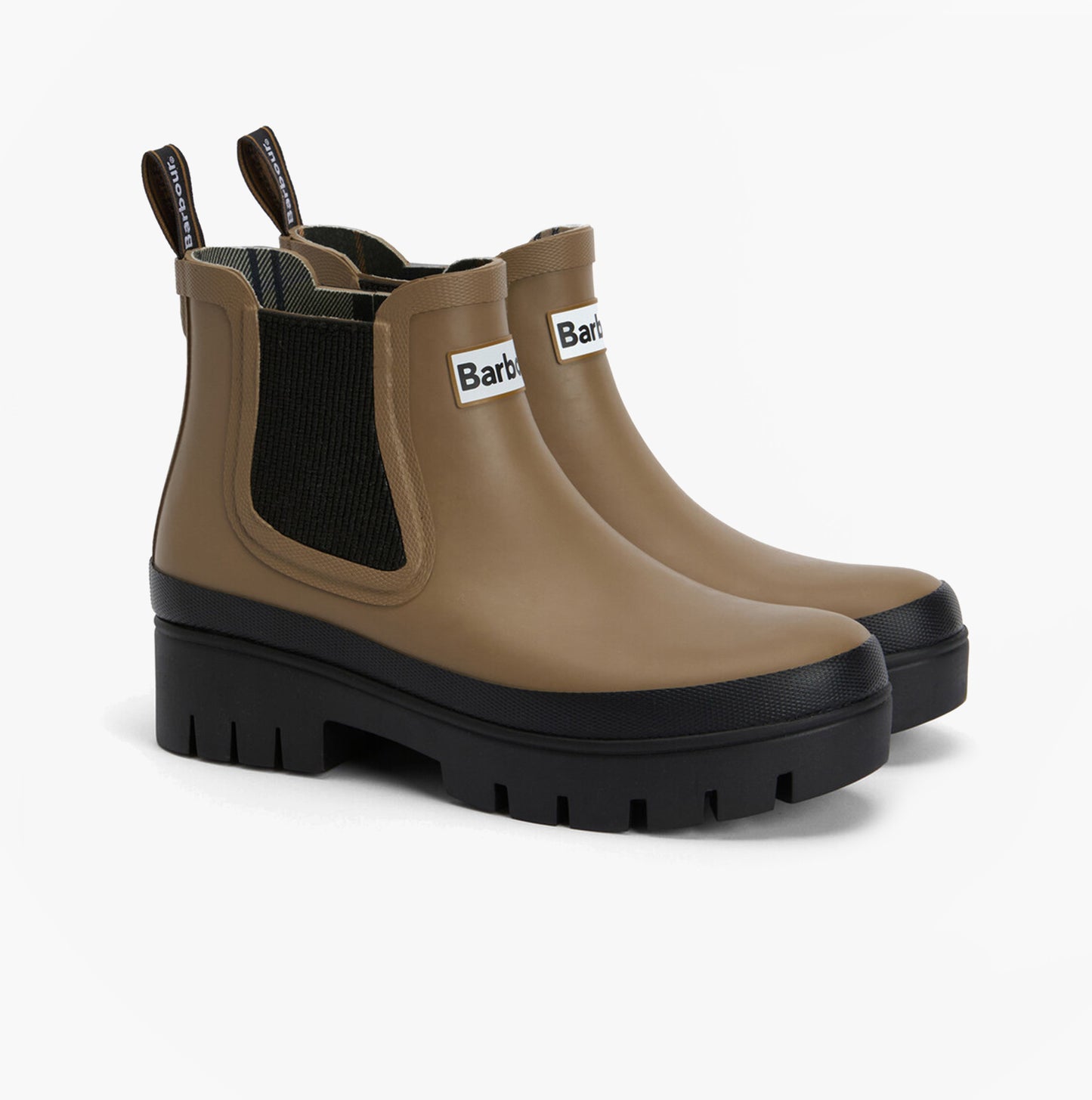 Barbour HALTON Womens Chelsea Wellies Military Brown/Black