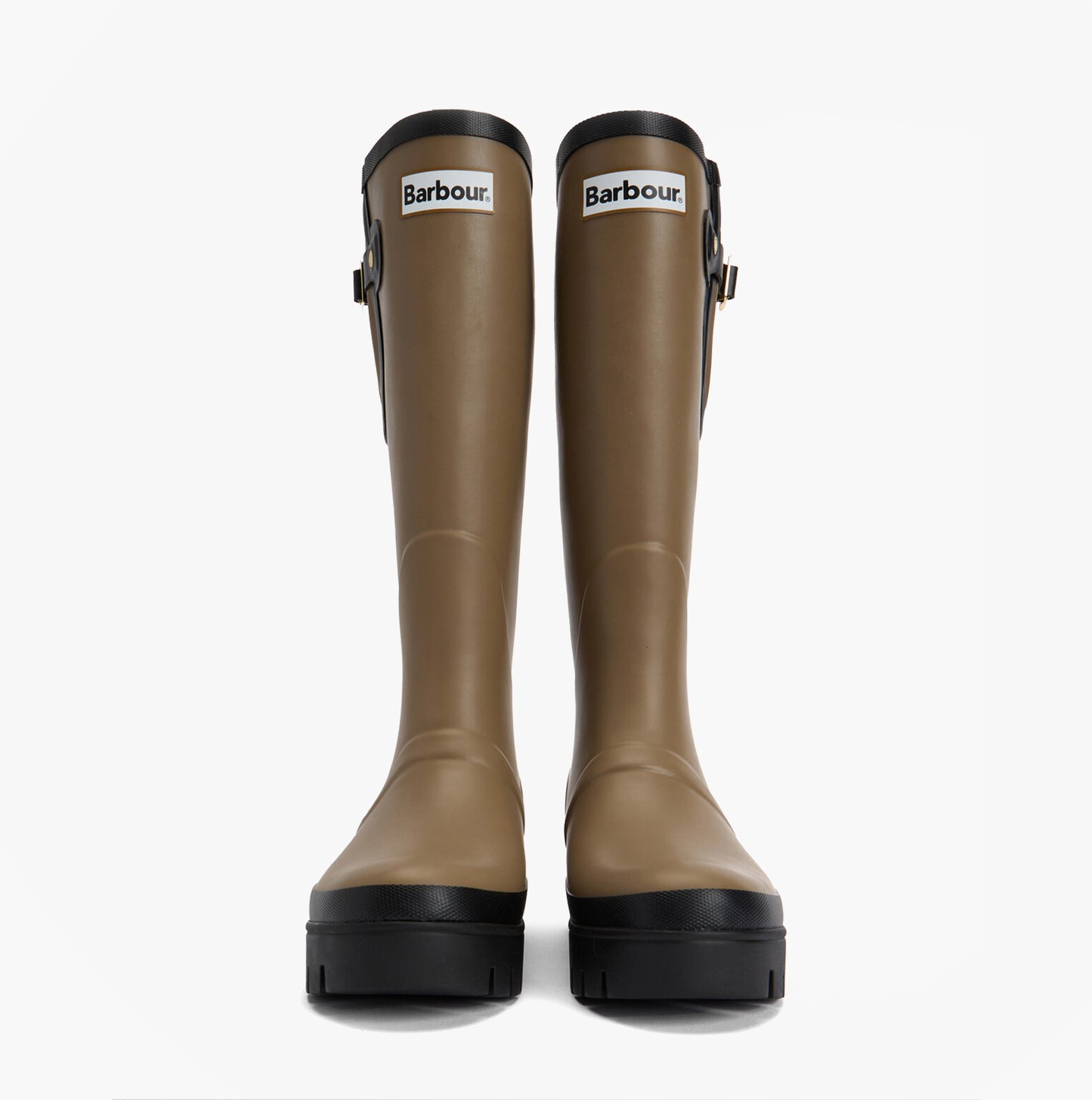Barbour LEIGHTON Womens Tall Wellies Military Brown/Black