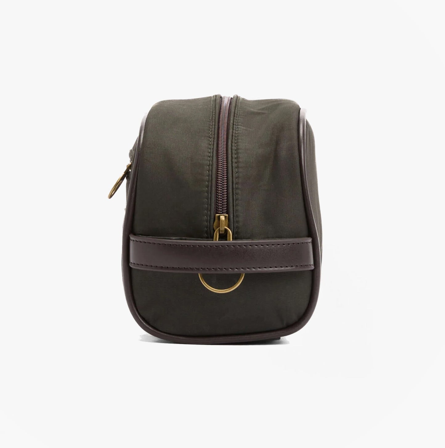Barbour WAXED Mens Washbag Olive/Beacon