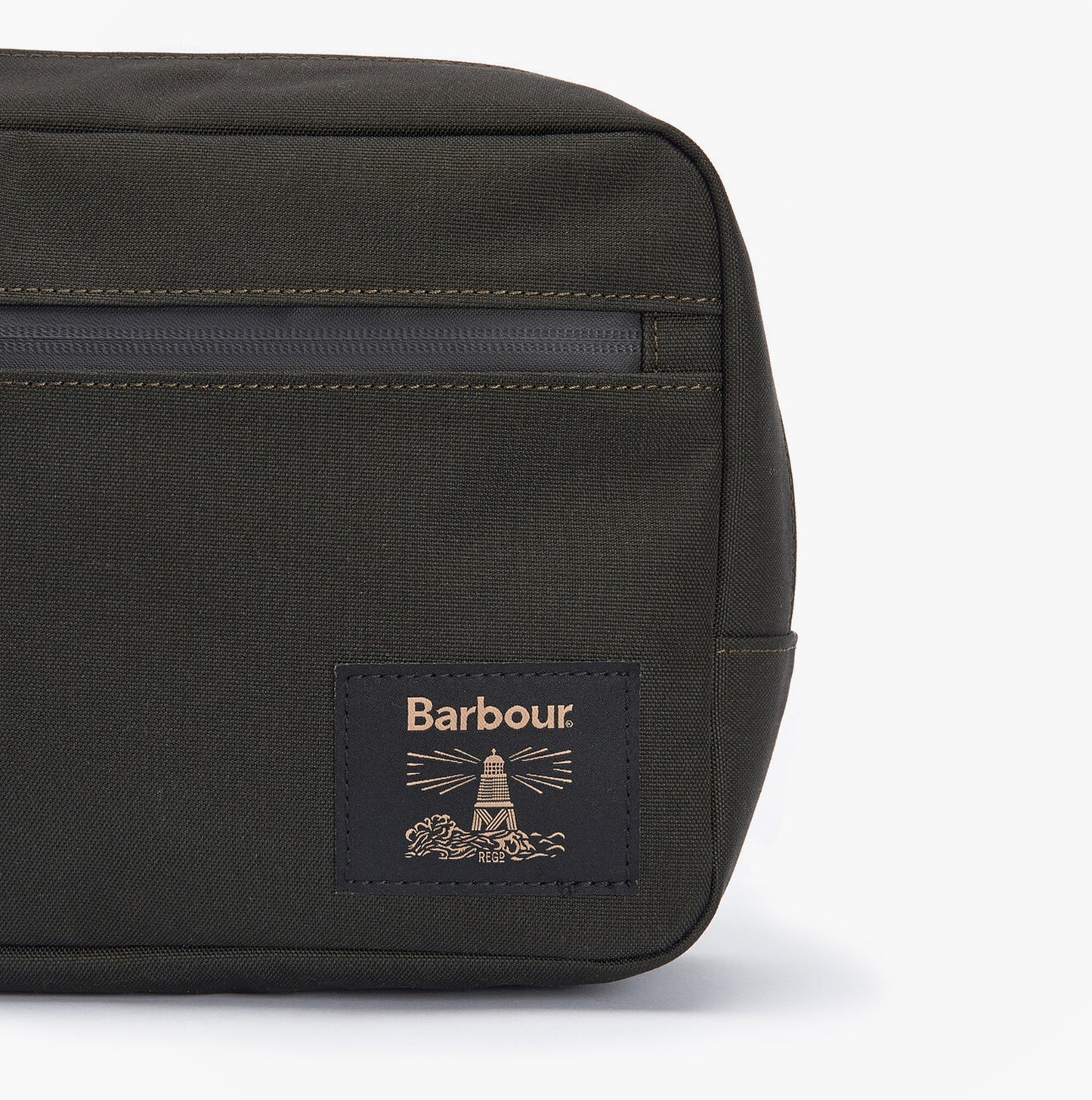 Barbour FIELD CANVAS HANGING Mens Washbag Olive/Black