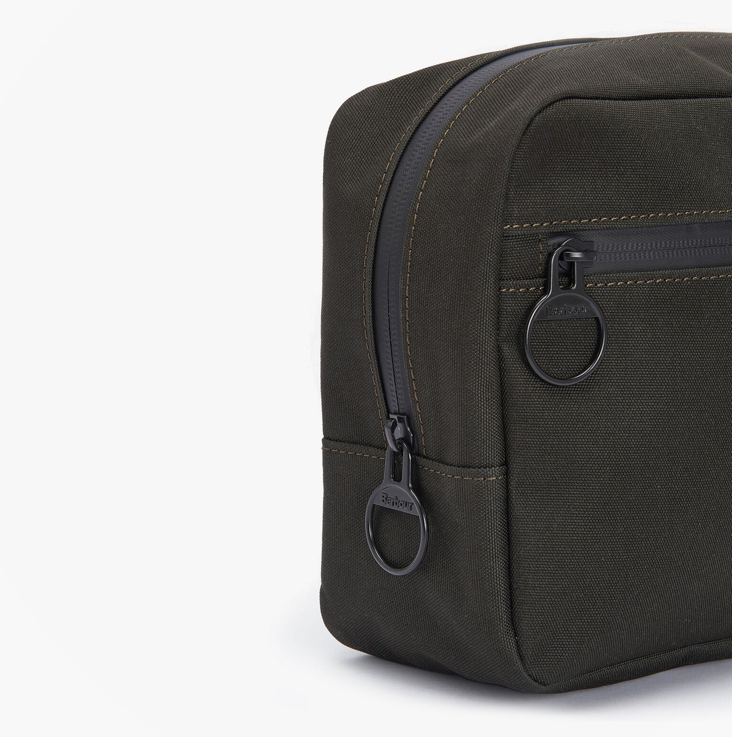 Barbour FIELD CANVAS HANGING Mens Washbag Olive/Black