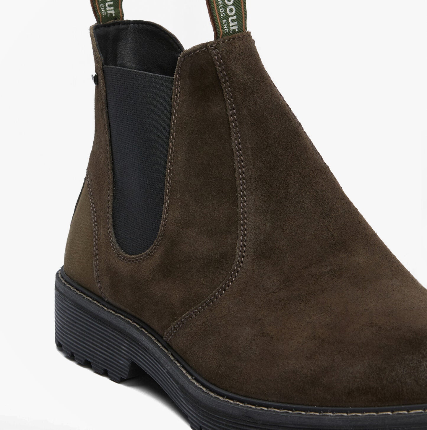 Barbour PATTON Mens Waterproof Chelsea Boots Oiled Brown Suede