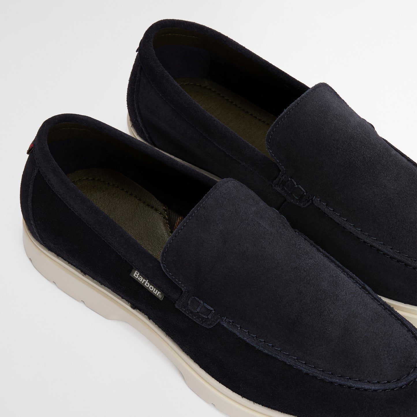 Barbour CARTY Mens Loafer Shoes Navy Suede
