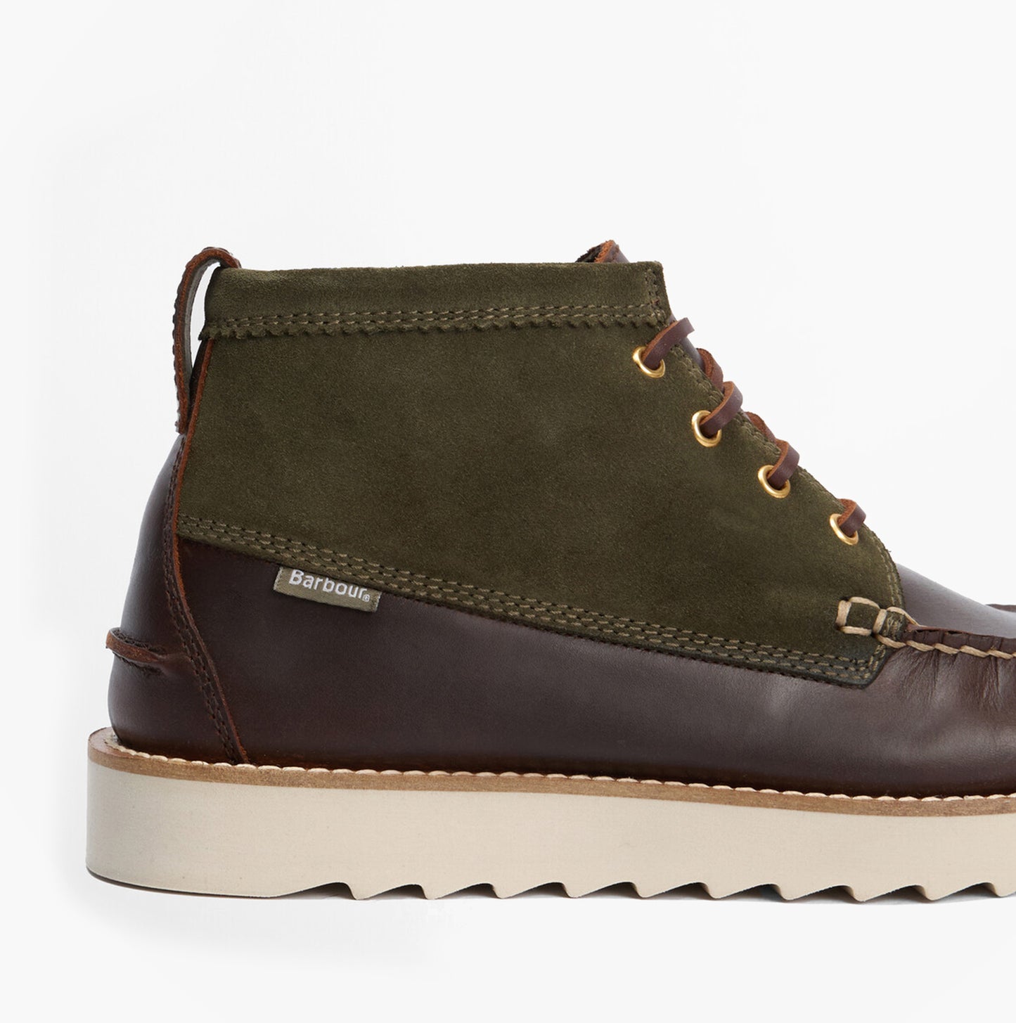 Barbour HADSTON Mens Chukka Boots Olive/Dark Brown