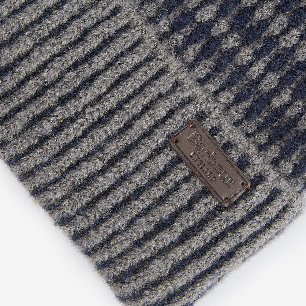 Barbour HARRAY Mens Beanie Blue Granite