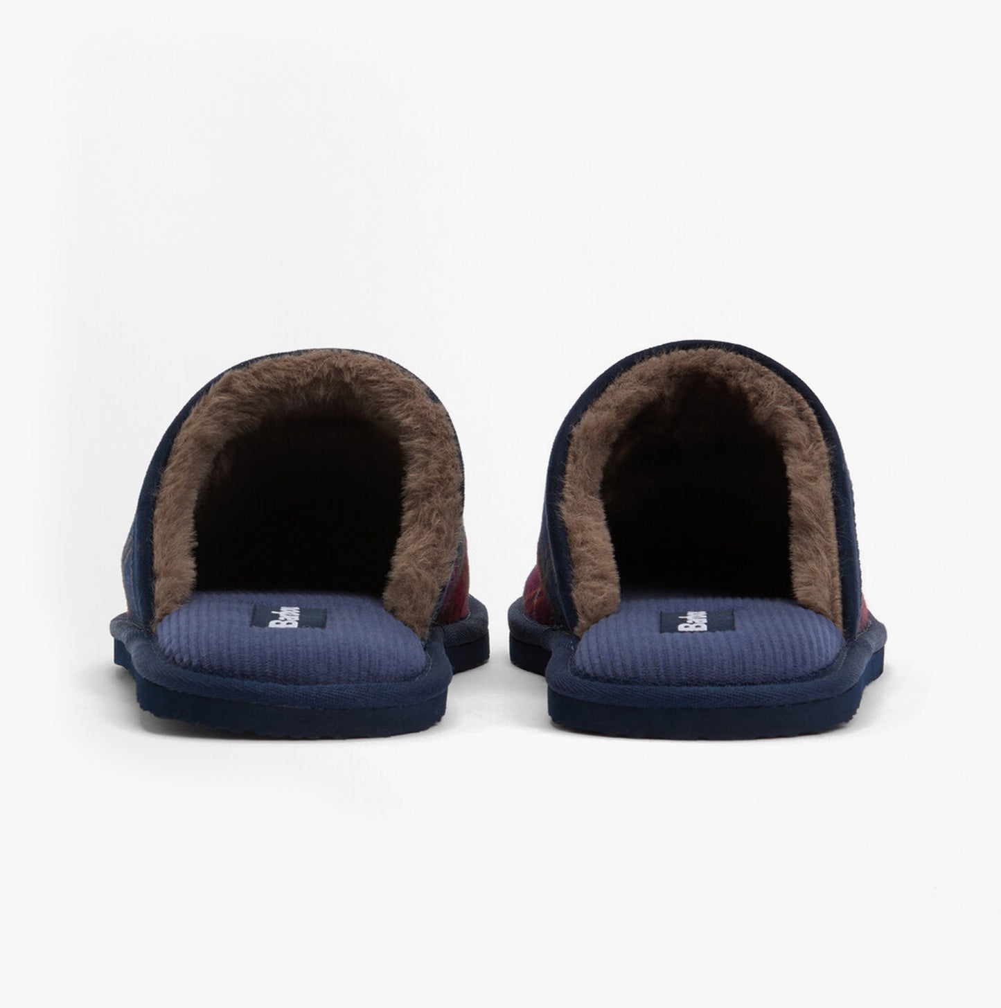 Barbour EVERITT Mens Mule Slippers Winterberry Tartan