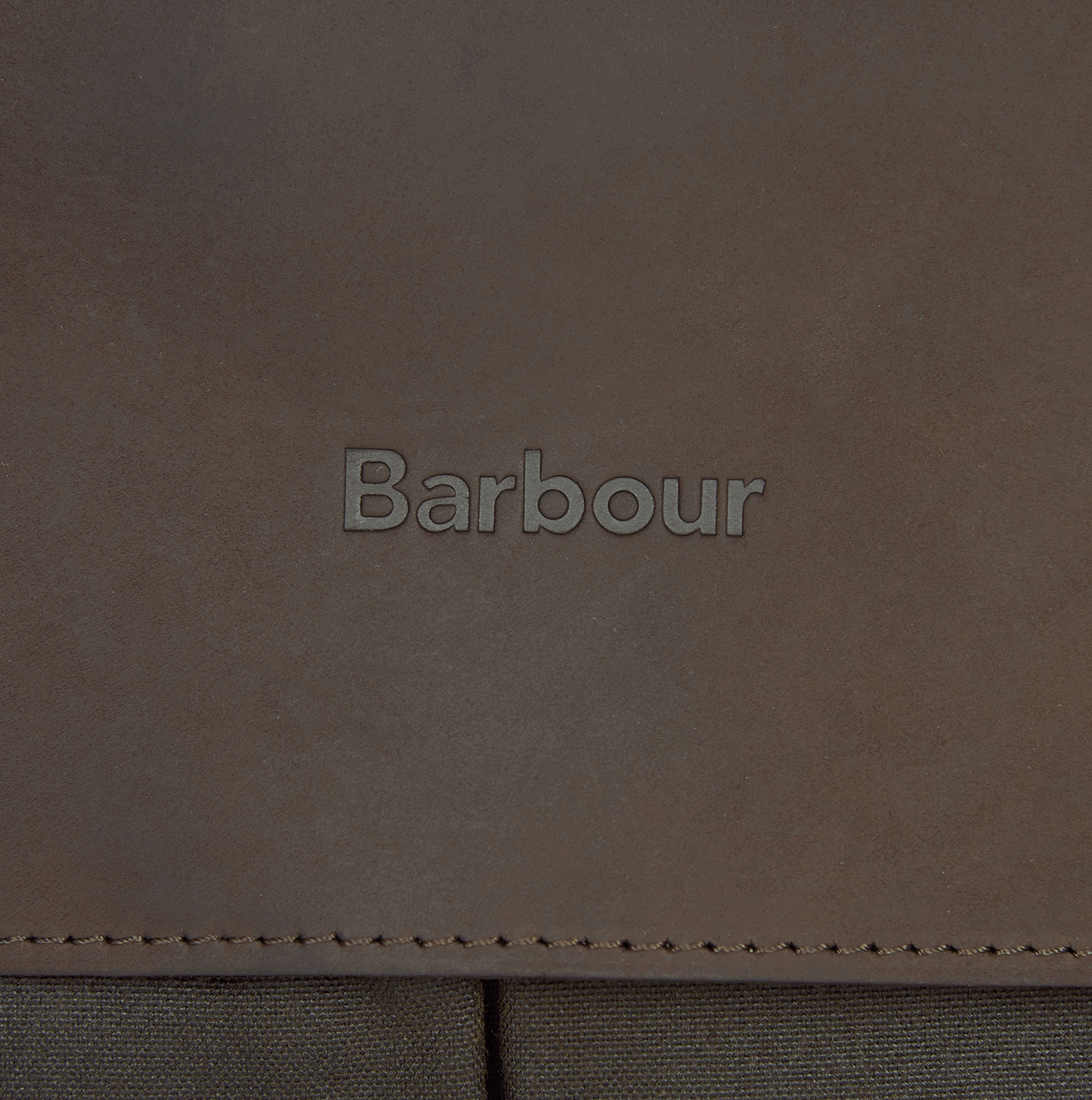 Barbour WAX LEATHER Unisex Adults Laptop Bag Olive