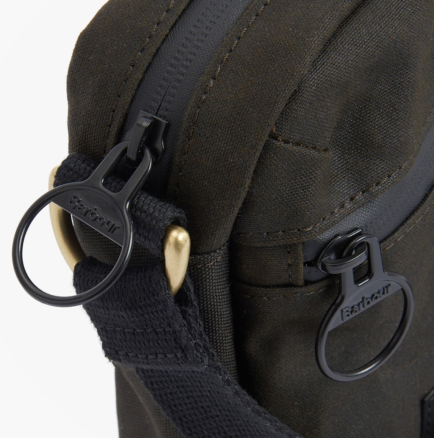 Barbour FIELD WAX Mens Crossbody Bag Olive/Black