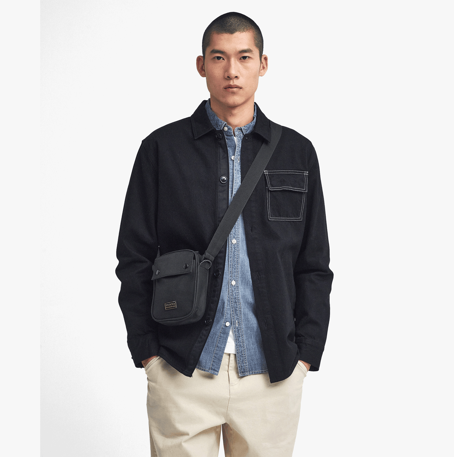 Barbour KNOCKHILL ESSENTIAL Unisex Adults Crossbody Bag Black