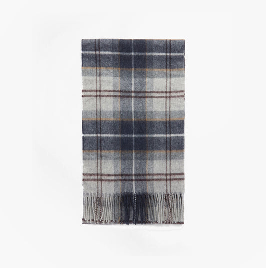 Barbour WOOL CASHMERE TARTAN Mens Winter Grey Midnight