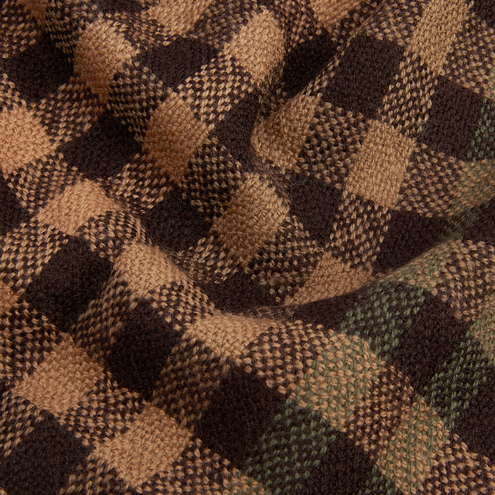 Barbour ASHTON Scarf Unisex Adults Army Green/Port