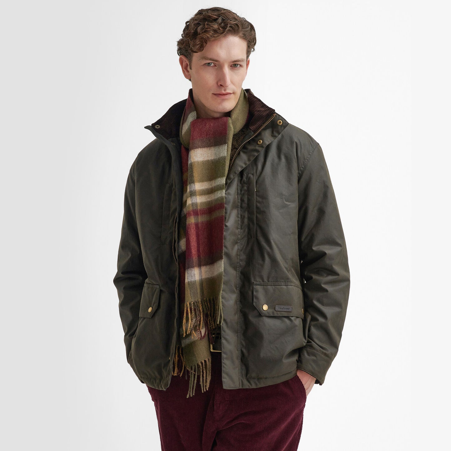 Barbour FIELD REVERSIBLE Scarf Unisex Adults Army Green