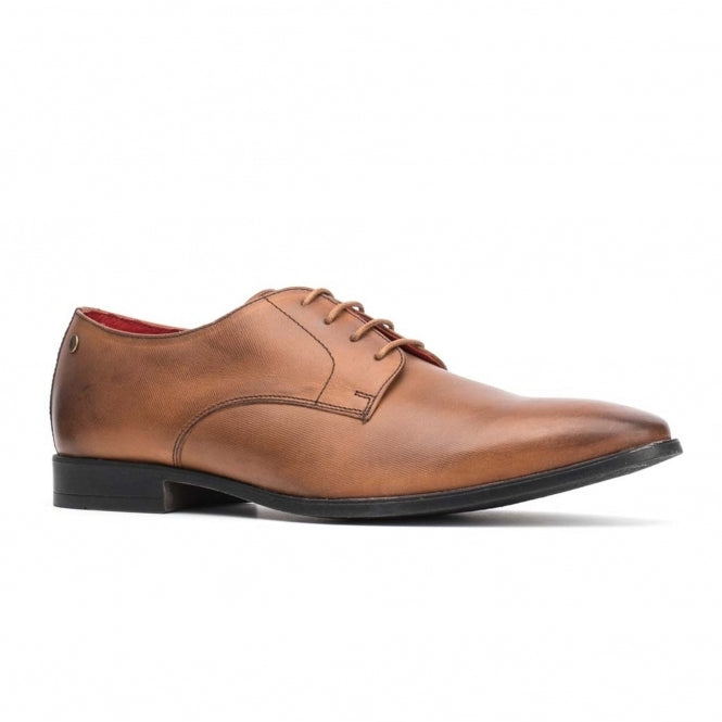 SHILLING Mens Leather Derby Shoes Tan