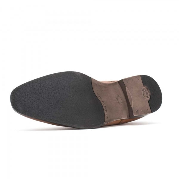 SHILLING Mens Leather Derby Shoes Tan
