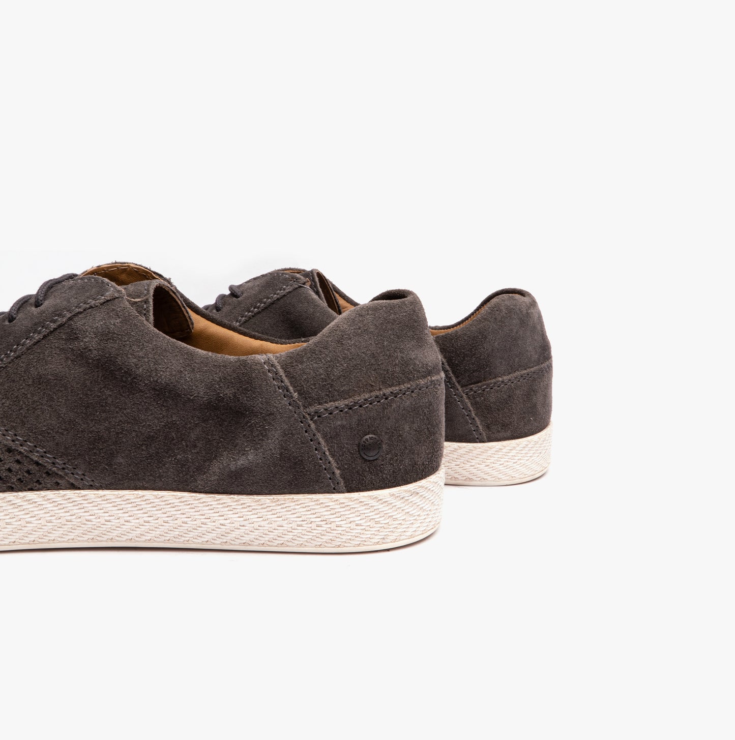 KEEL Mens Perforated Suede Casual Shoes Grey