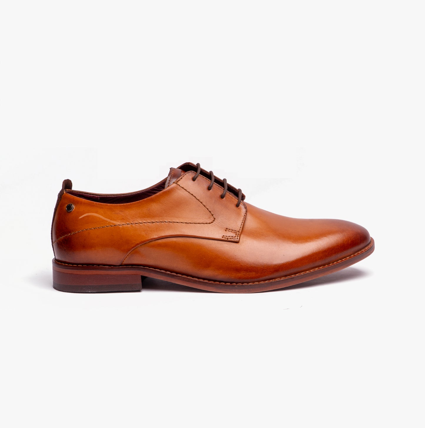 SCRIPT Mens Leather Derby Shoes Tan