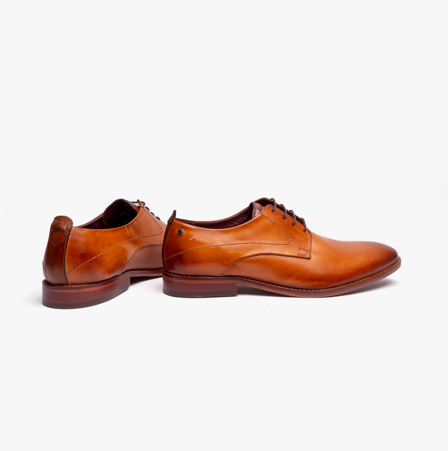 SCRIPT Mens Leather Derby Shoes Tan