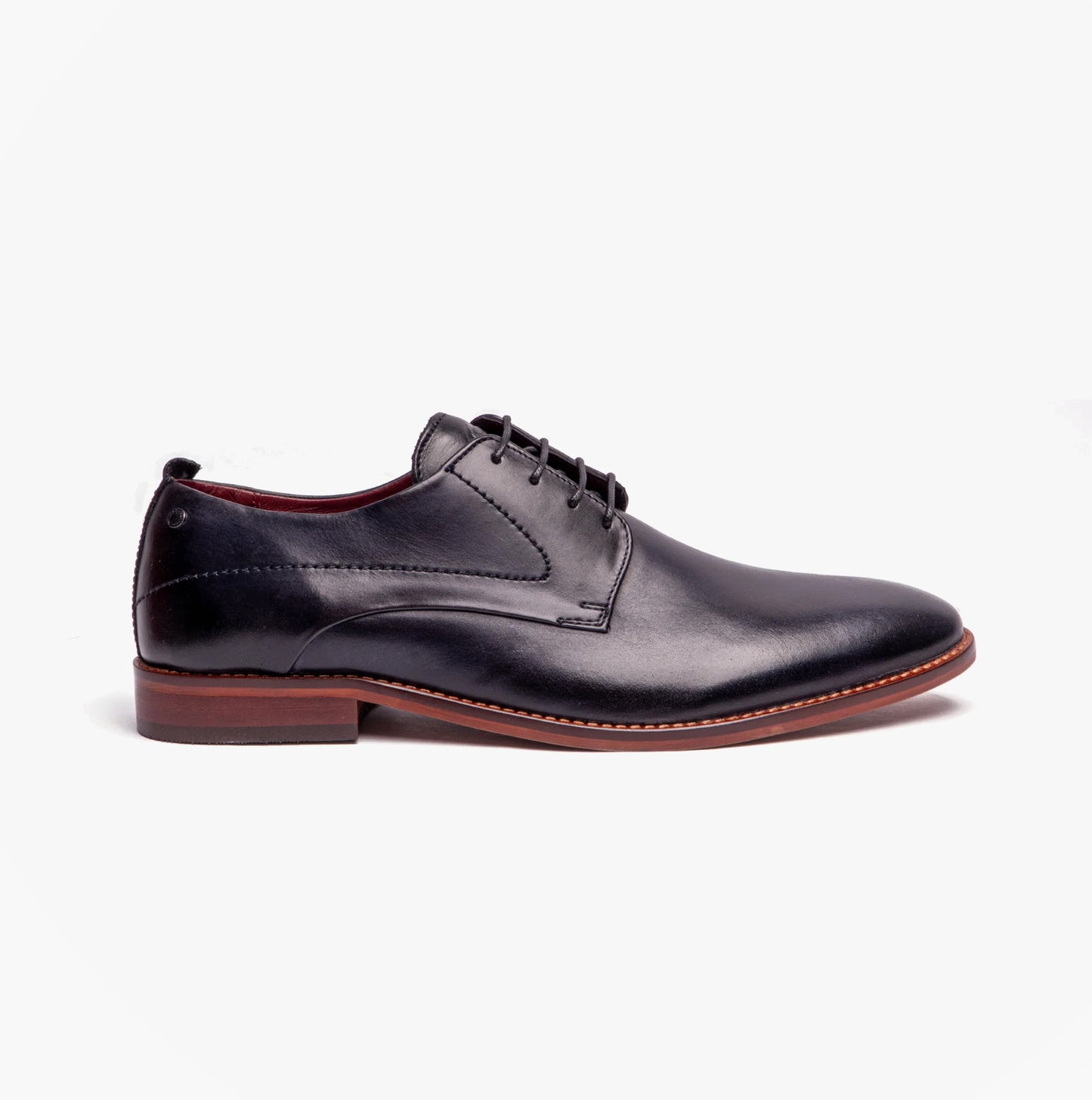 SCRIPT Mens Leather Derby Shoes Navy