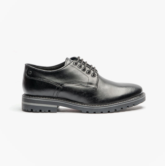 HALSEY WAXY Mens Formal Lace Up Shoes Black