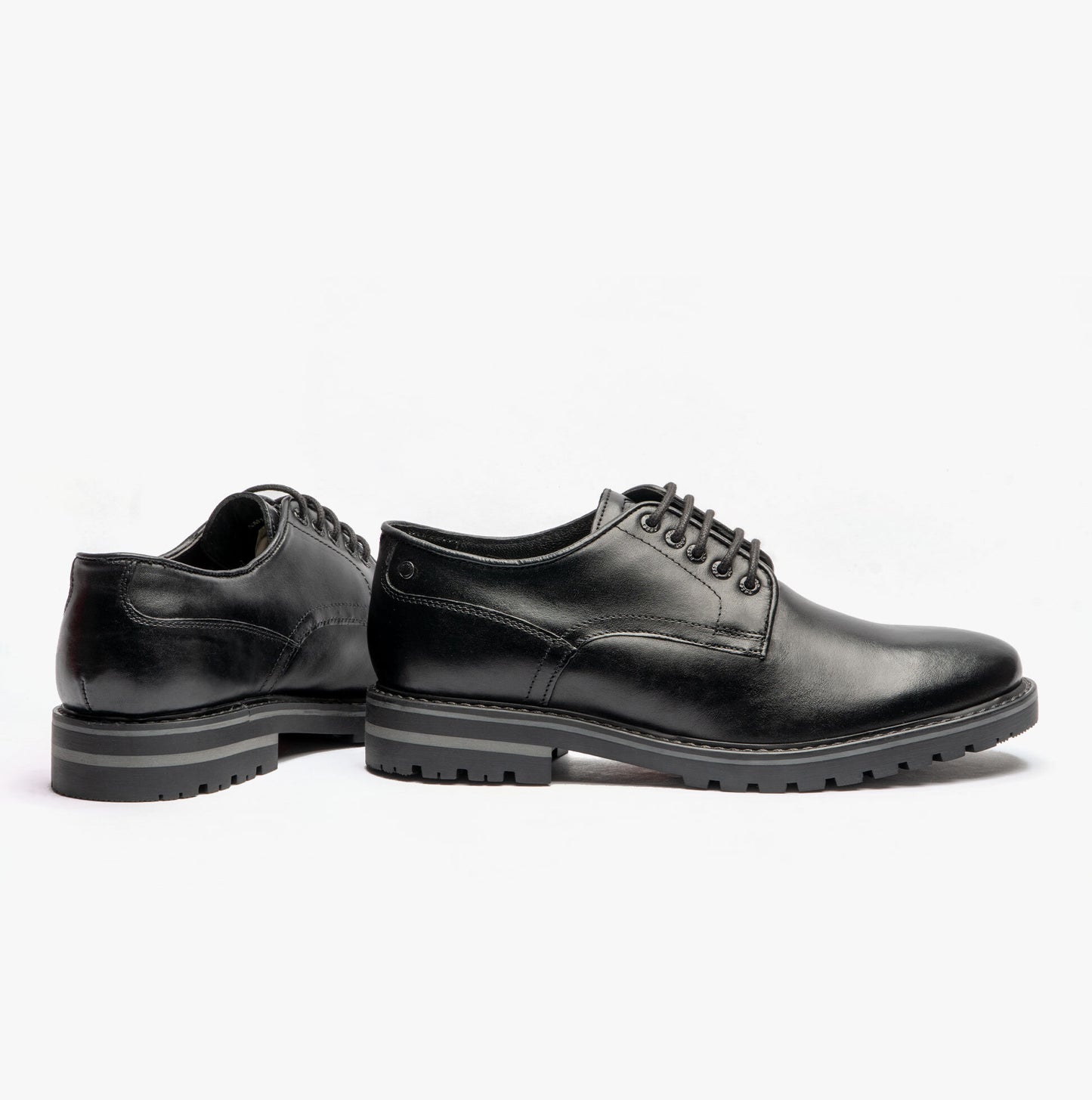 HALSEY WAXY Mens Formal Lace Up Shoes Black