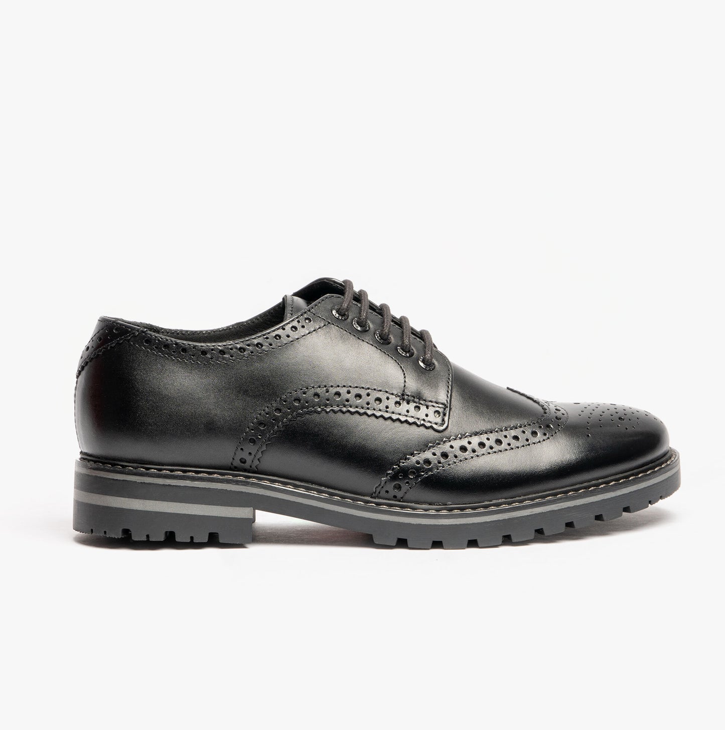 GIBBS WAXY Mens Formal Lace Up Shoes Black