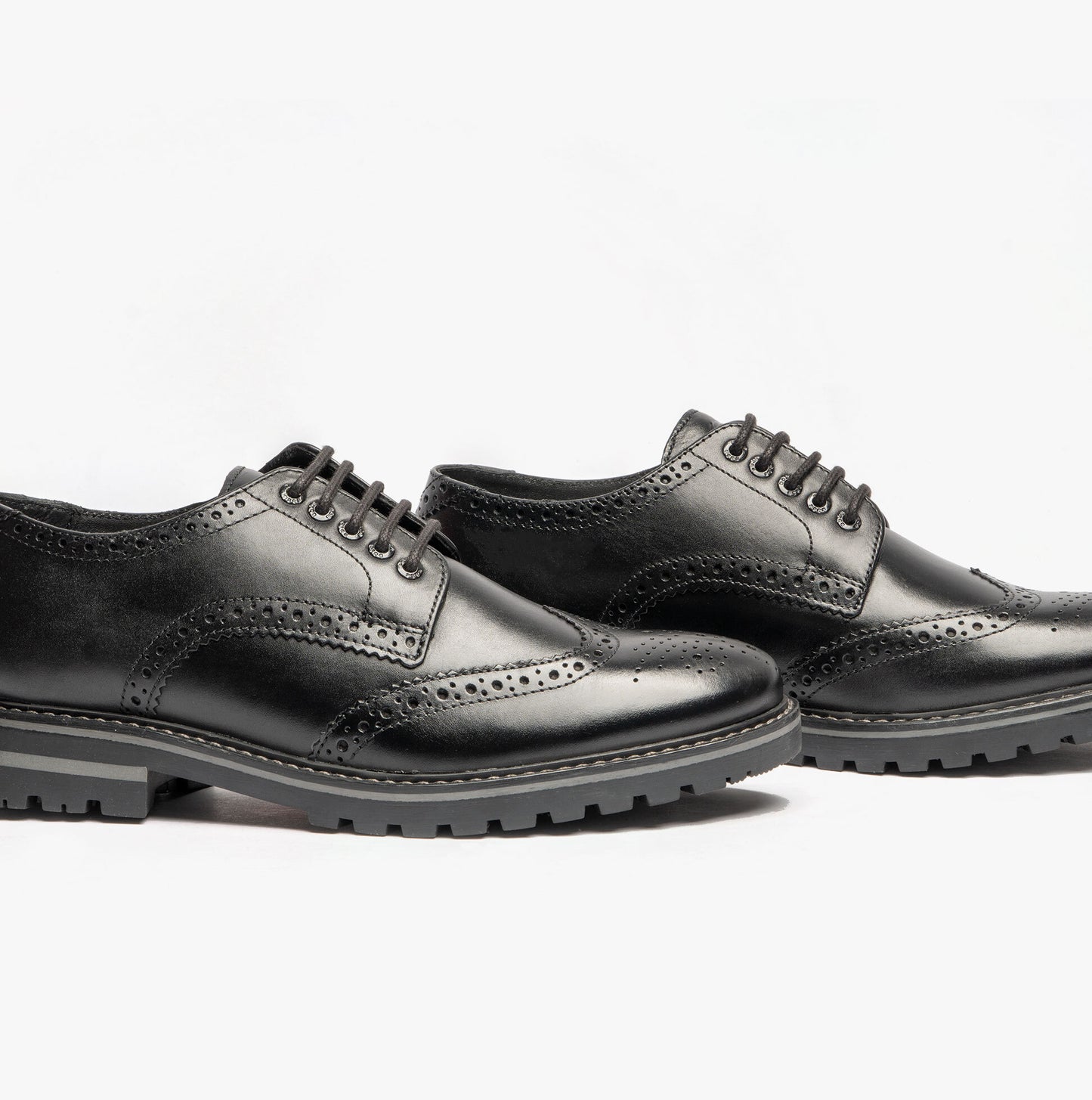GIBBS WAXY Mens Formal Lace Up Shoes Black