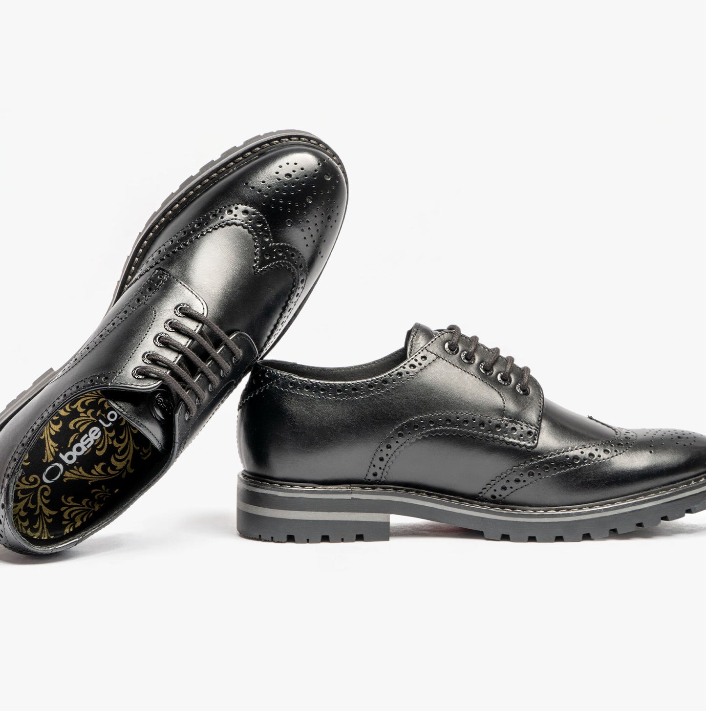 GIBBS WAXY Mens Formal Lace Up Shoes Black