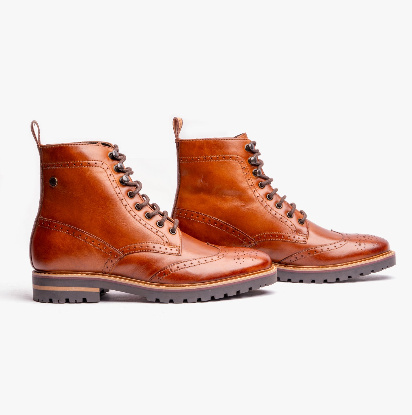 Base London GROVE WASHED Mens Boots Burnt Tan