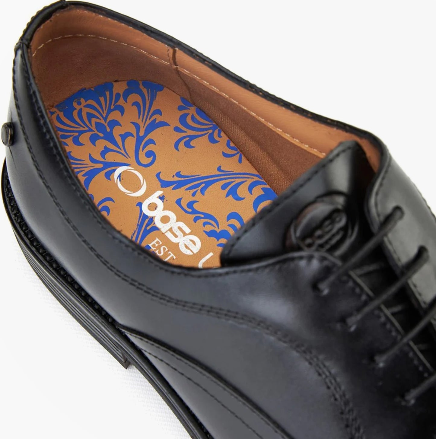 Base London LAPEL Mens Oxford Shoes Black