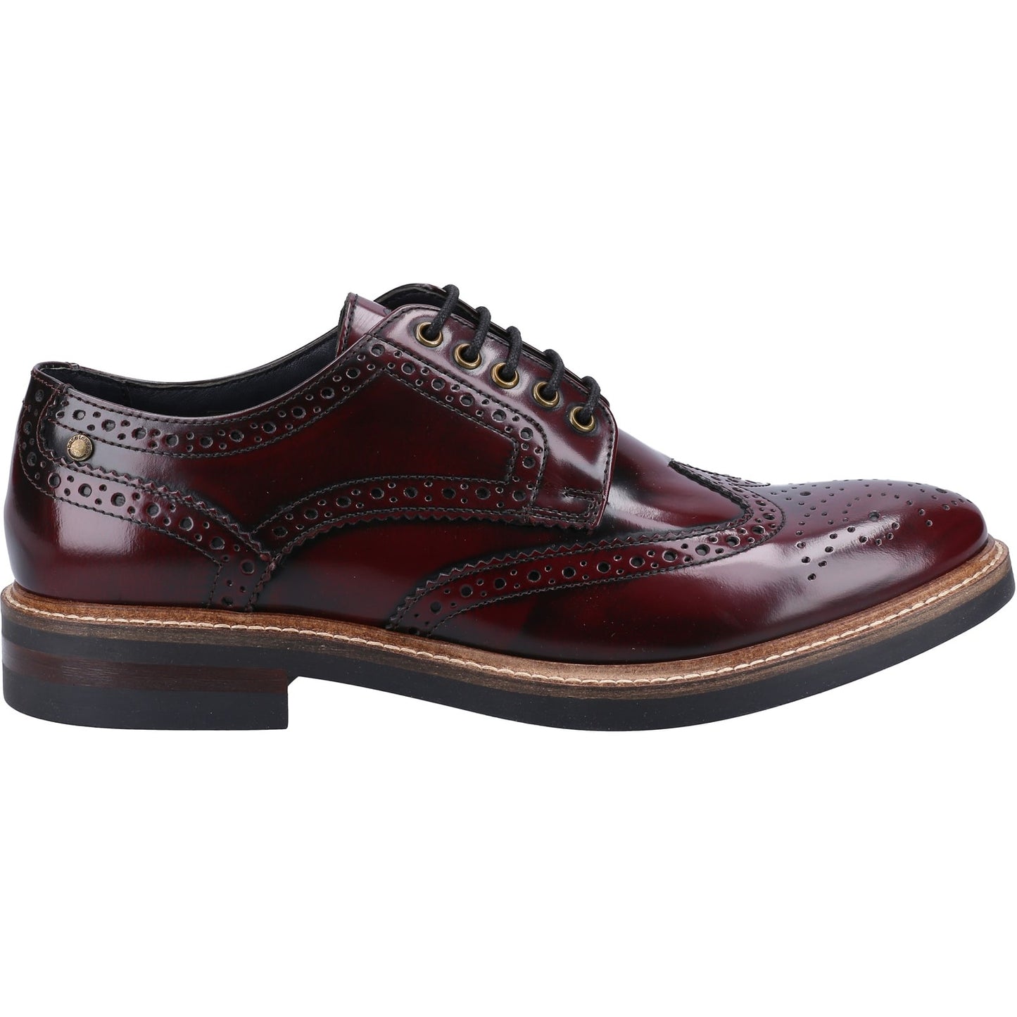 Base London WOBURN EXCEL Mens Brogue Shoes Wine