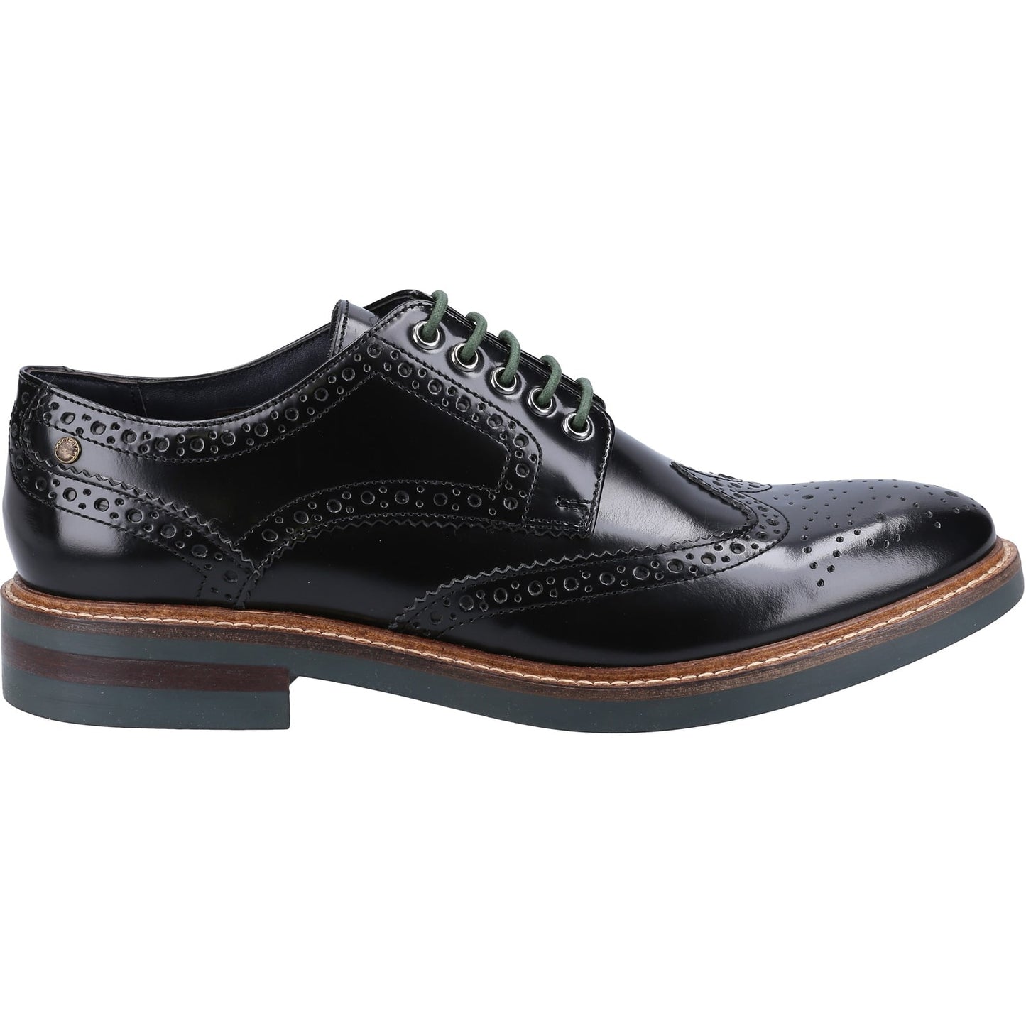 Base London WOBURN EXCEL Mens Brogue Shoes Black
