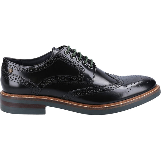 Base London WOBURN EXCEL Mens Brogue Shoes Black