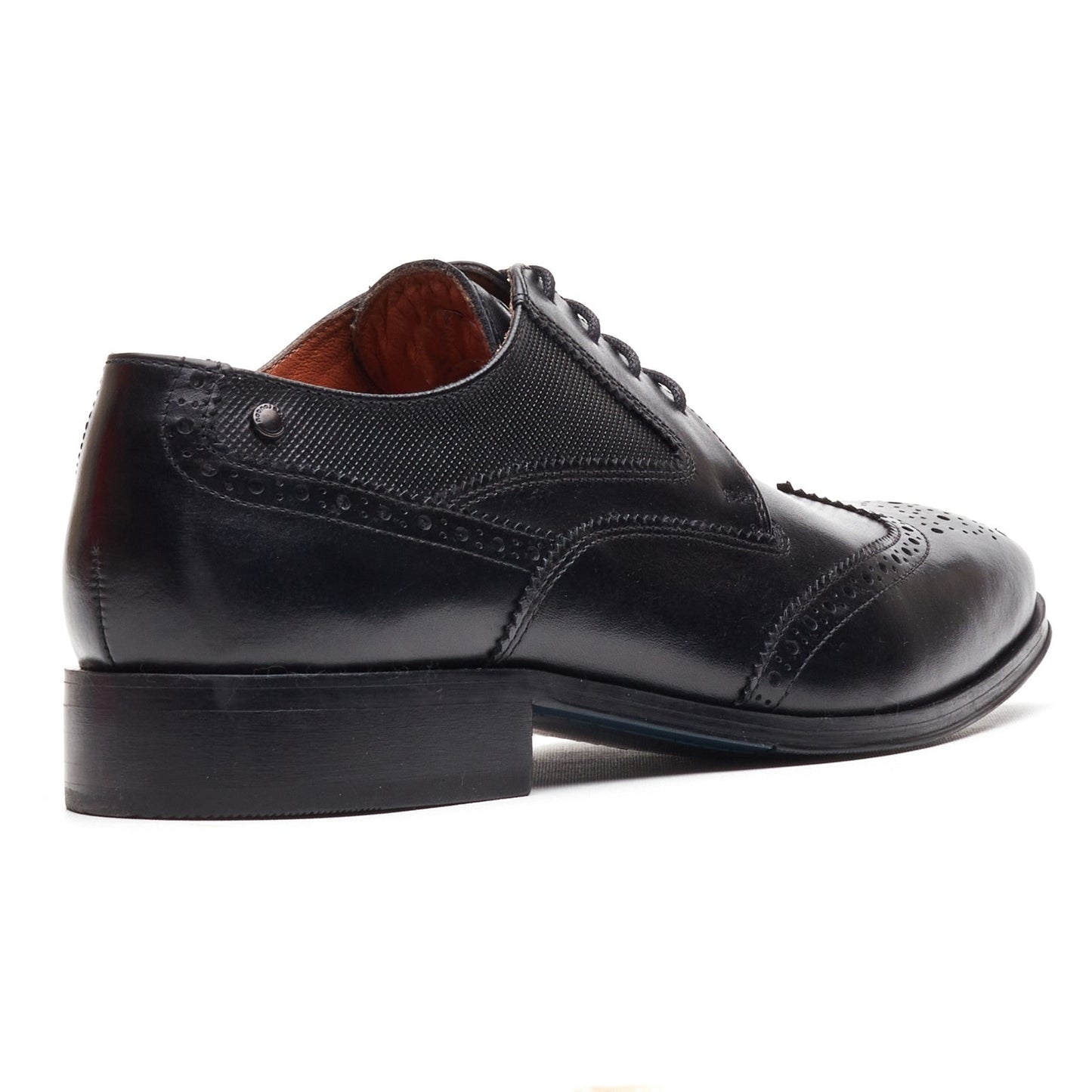 Base London STEEPLE Mens Brogue Shoes Black