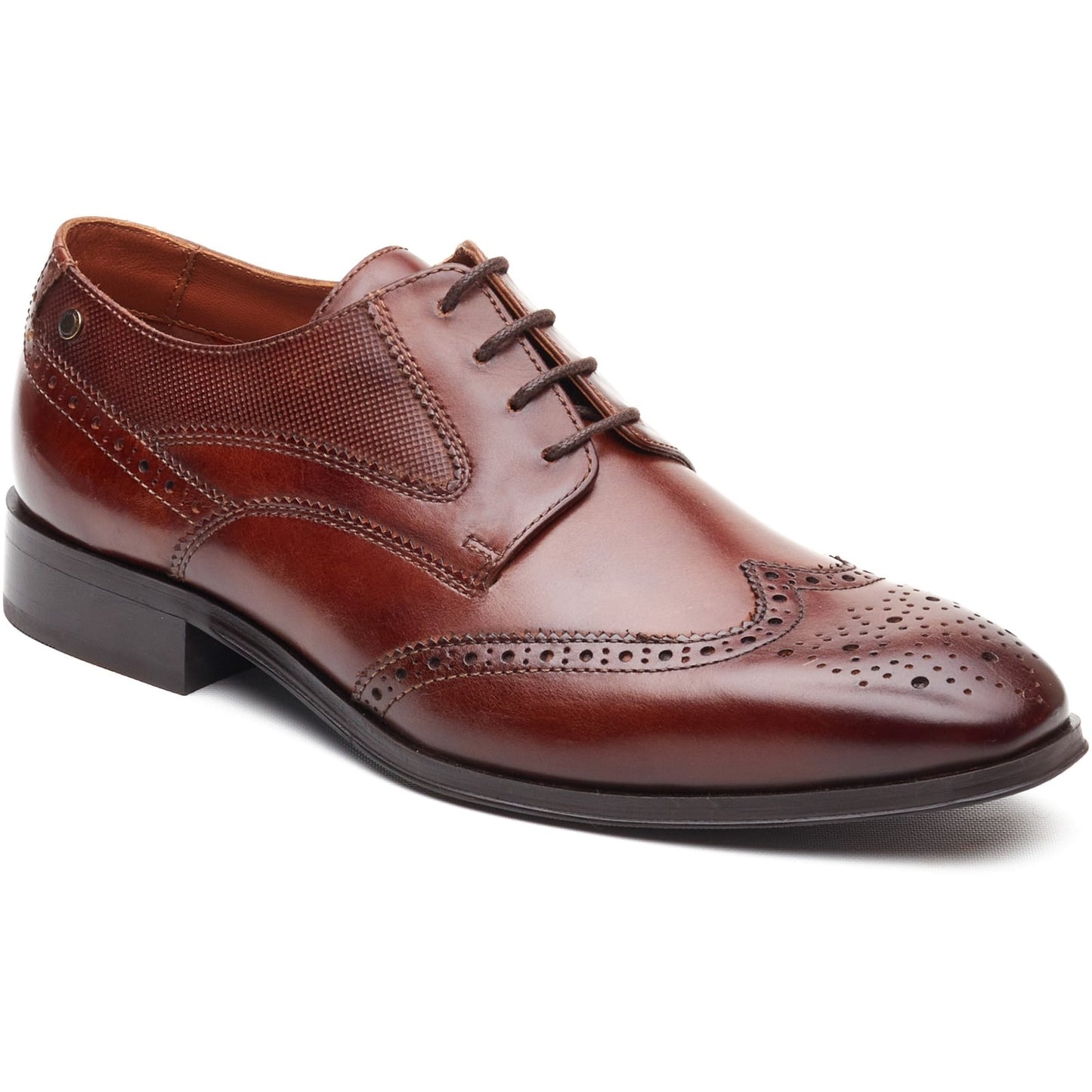 Base London STEEPLE Mens Brogue Shoes Tan