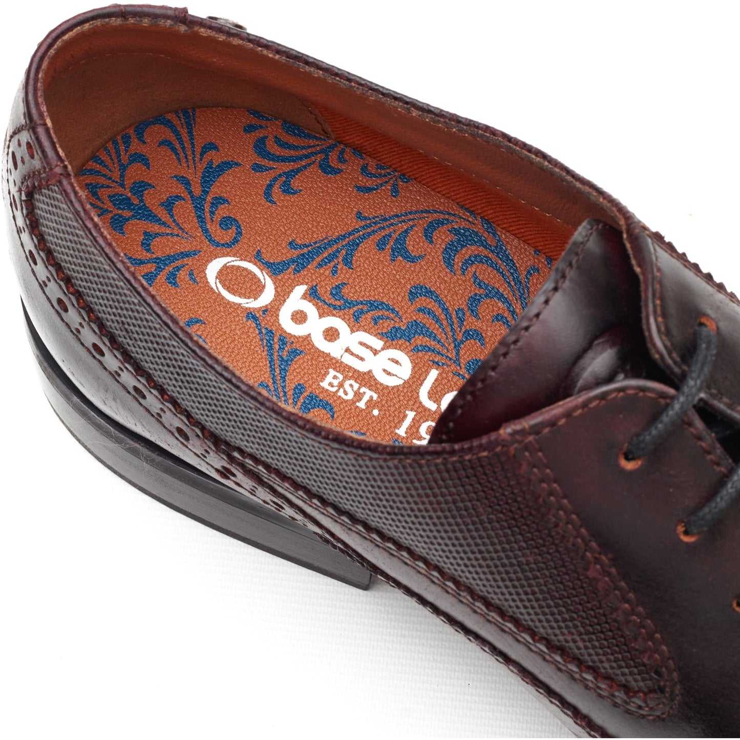 Base London STEEPLE Mens Brogue Shoes Brown
