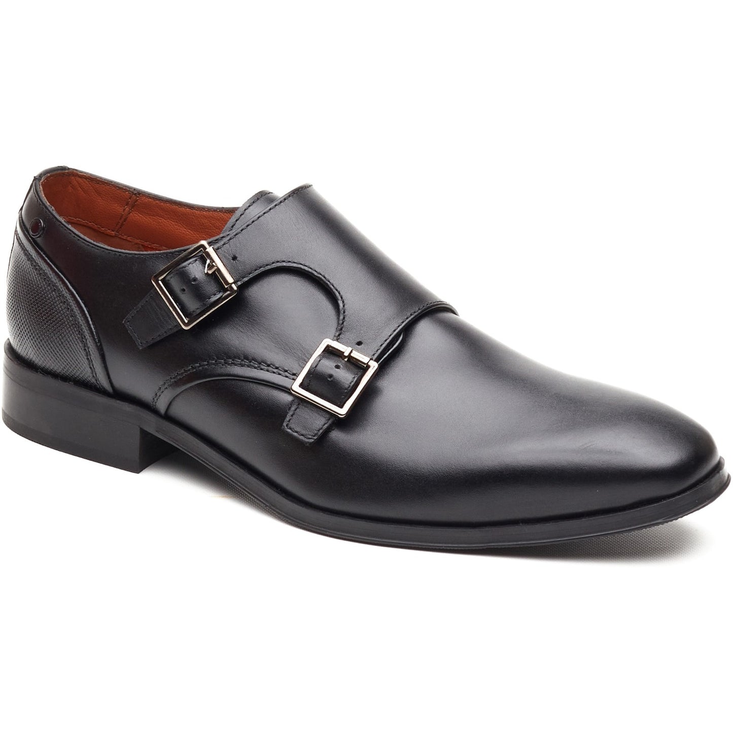 Base London CLERIC Mens Monk Shoes Black