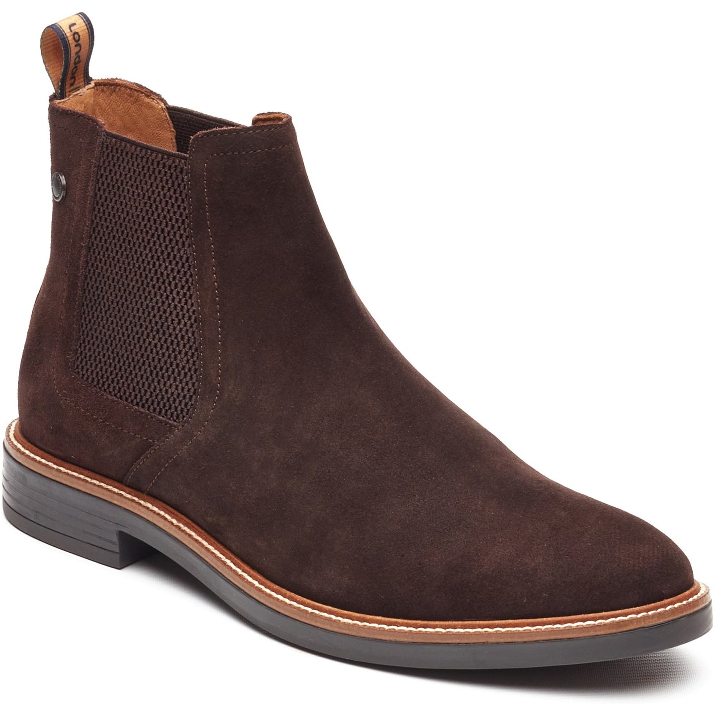 Base London SUSSEX Mens Chelsea Boots Brown
