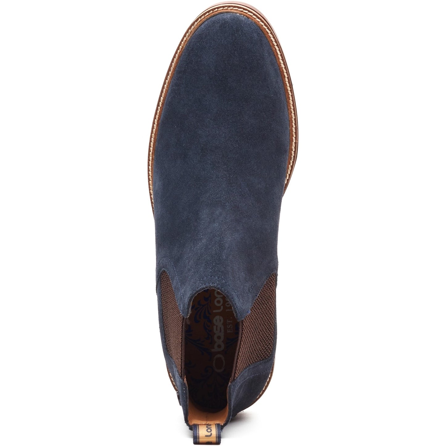 Base London SUSSEX Mens Chelsea Boots Navy