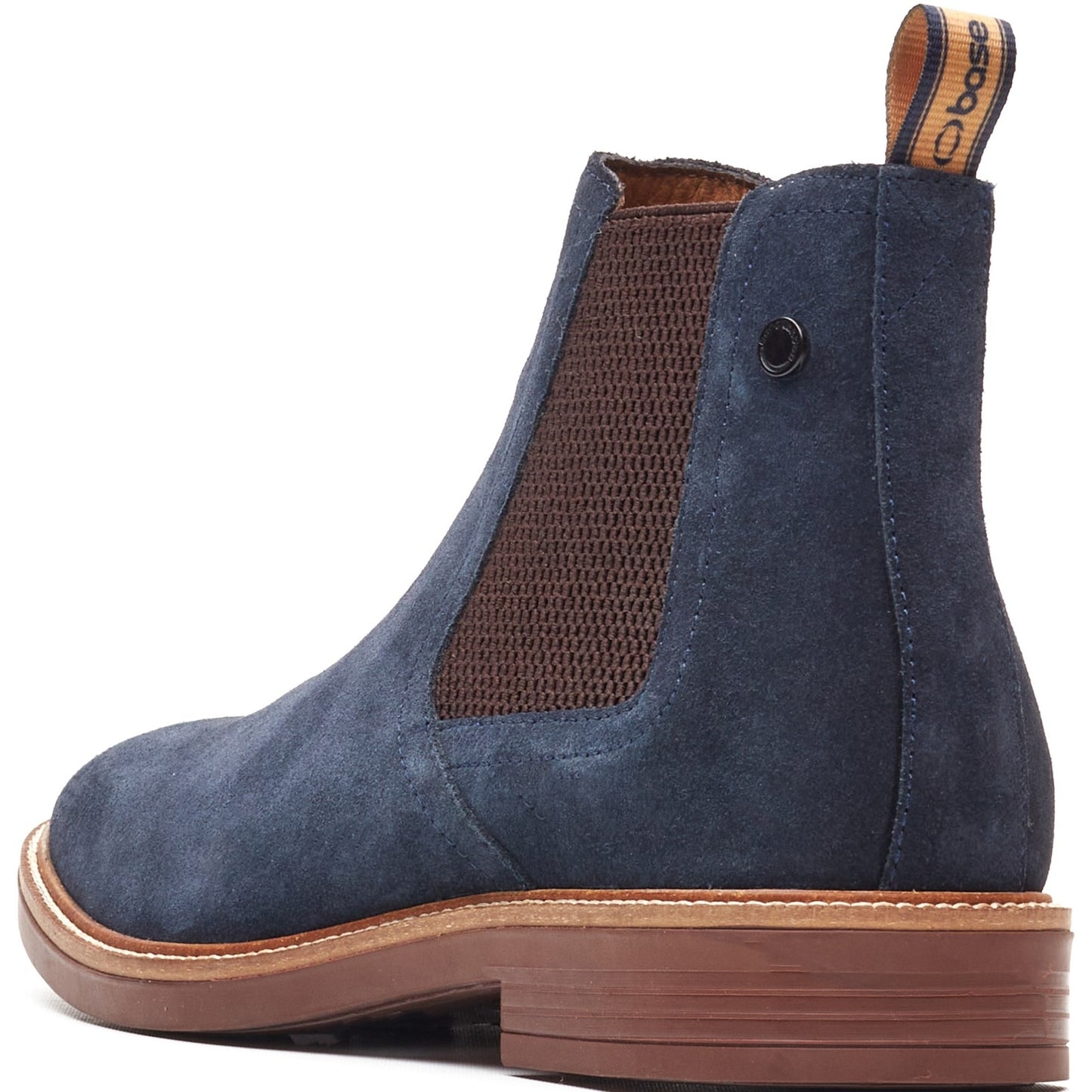 Base London SUSSEX Mens Chelsea Boots Navy