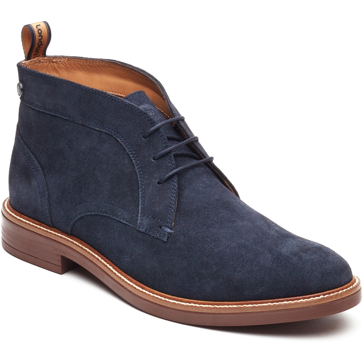 Base London LINCOLN Mens Chukka Boots Navy