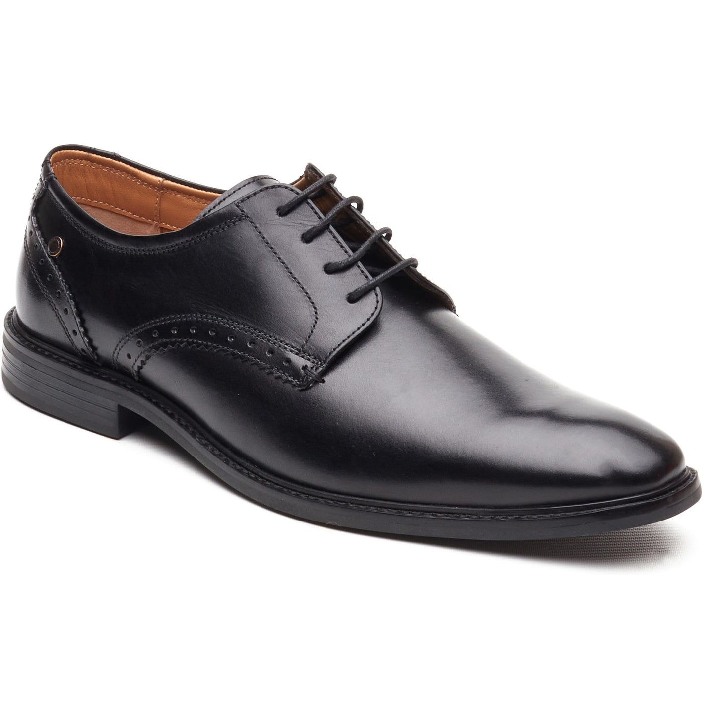 Base London ETON Mens Derby Shoes Black