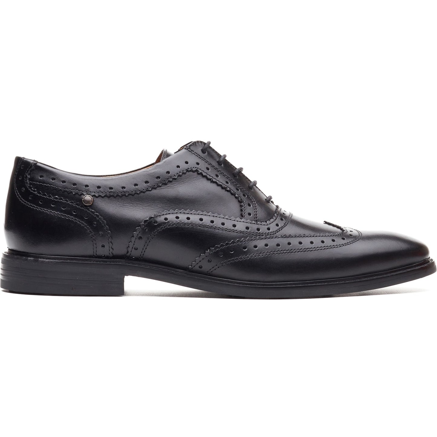 Base London CLARENCE Mens Brogue Shoes Black