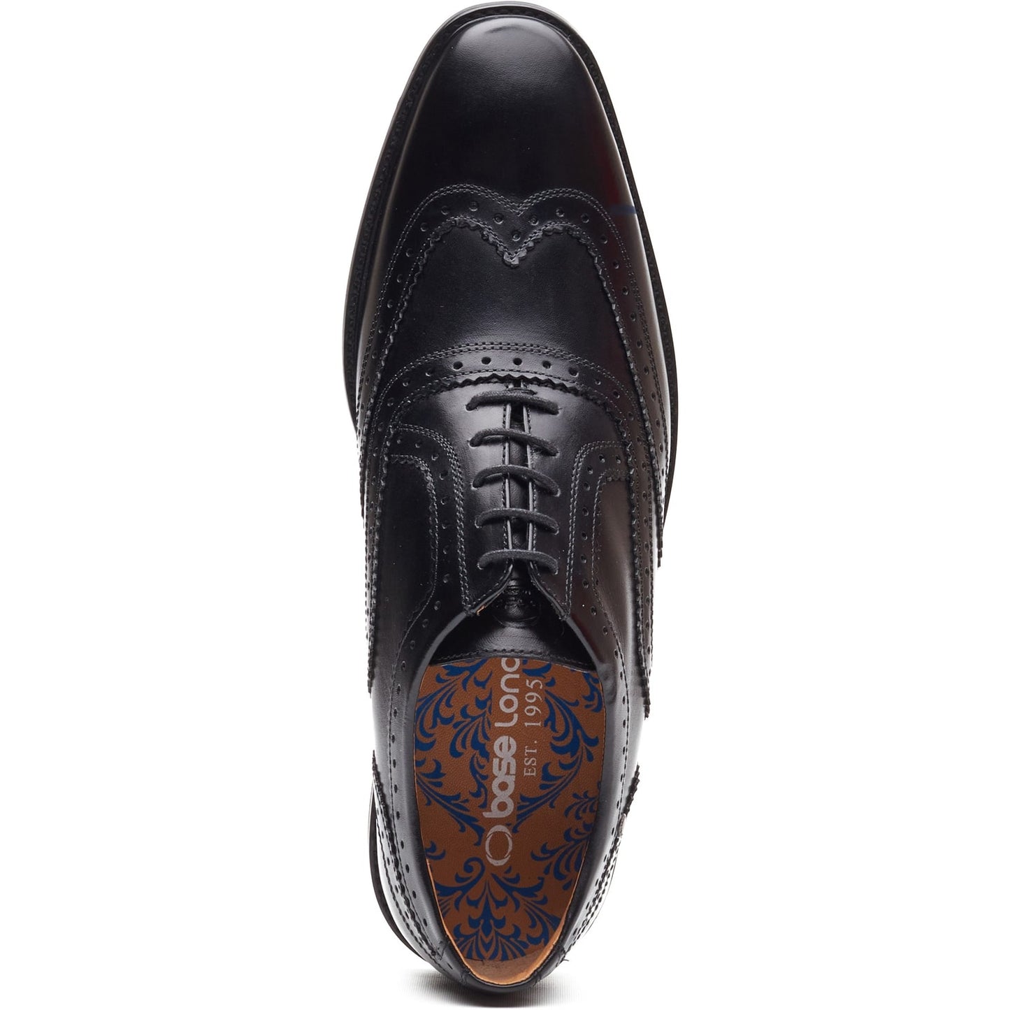 Base London CLARENCE Mens Brogue Shoes Black