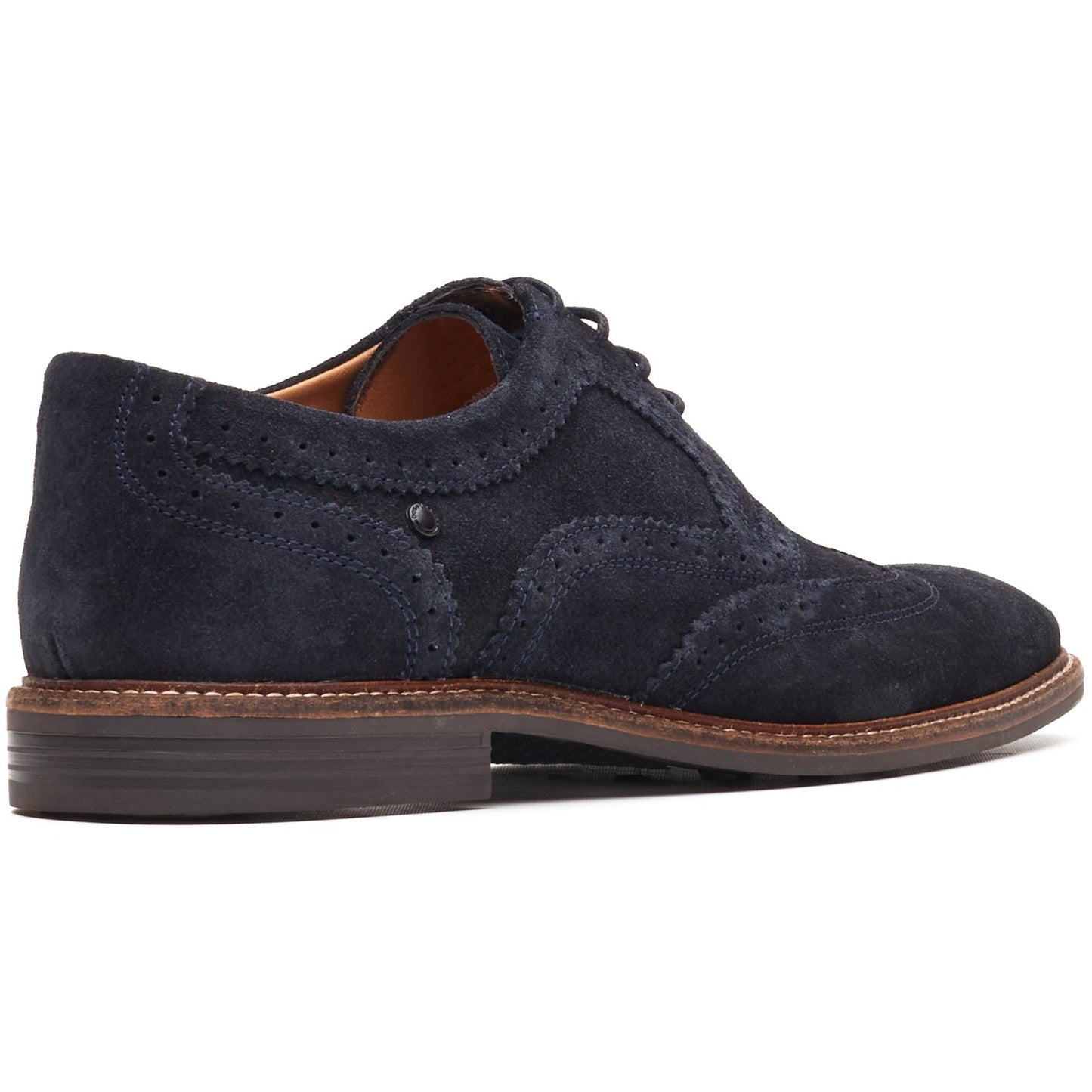 Base London CLARENCE Mens Brogue Shoes Navy