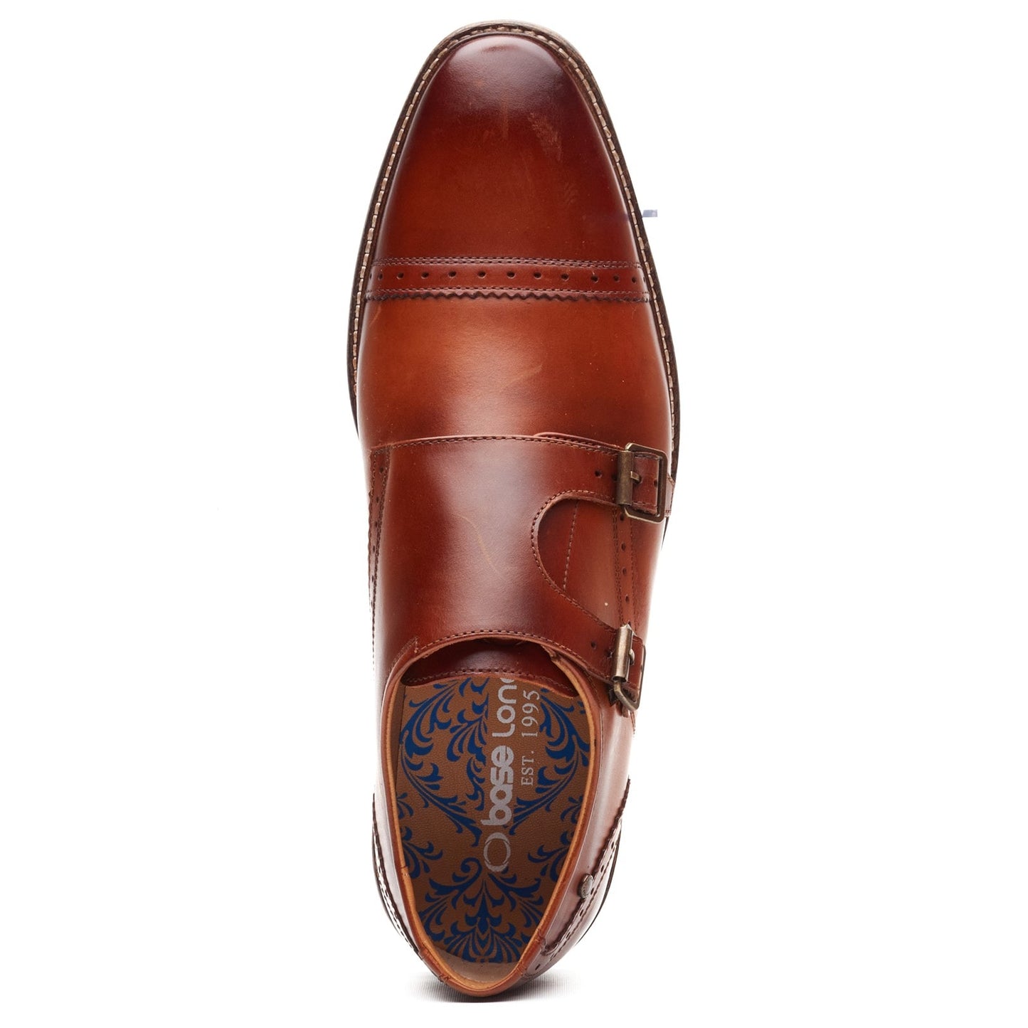 Base London HENLEY Mens Monk Shoes Tan