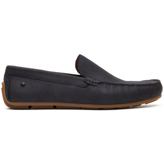 Base London MOSS Mens Moccasins Navy