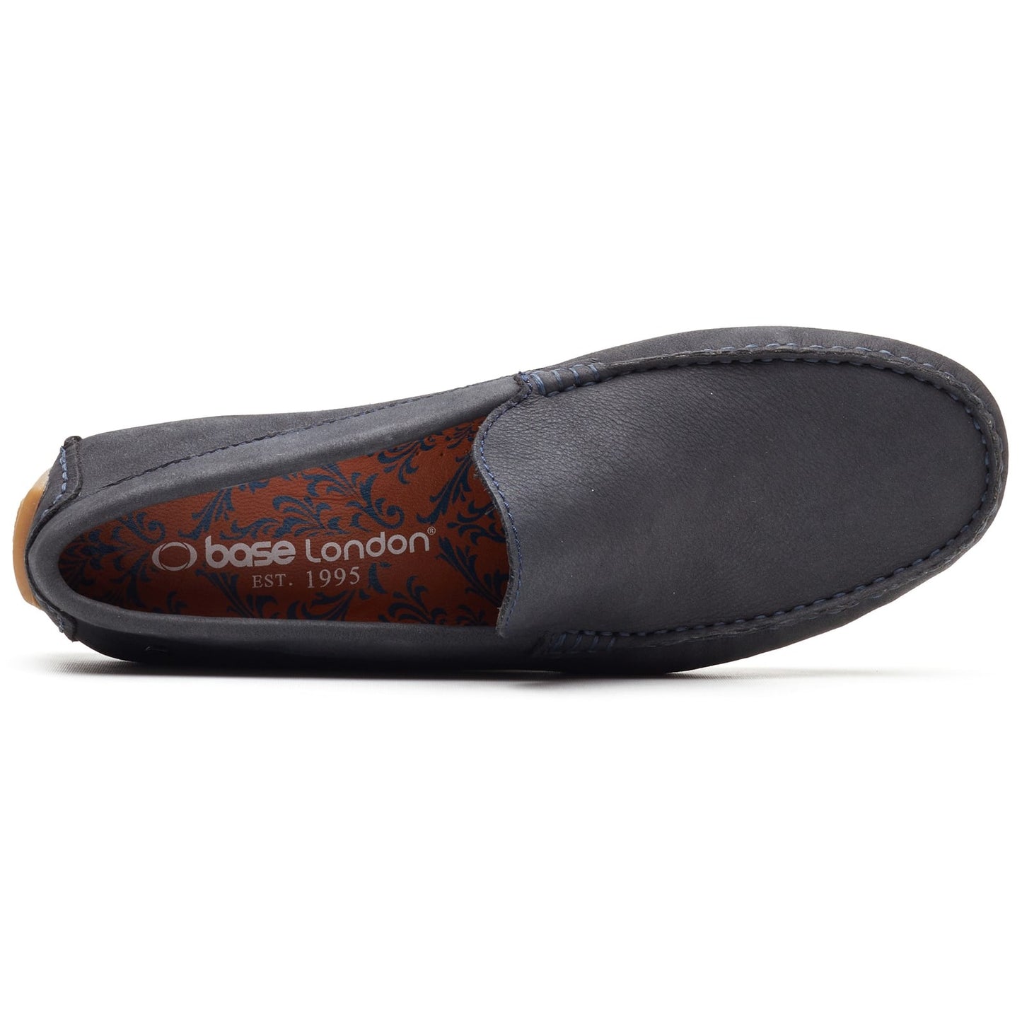 Base London MOSS Mens Moccasins Navy