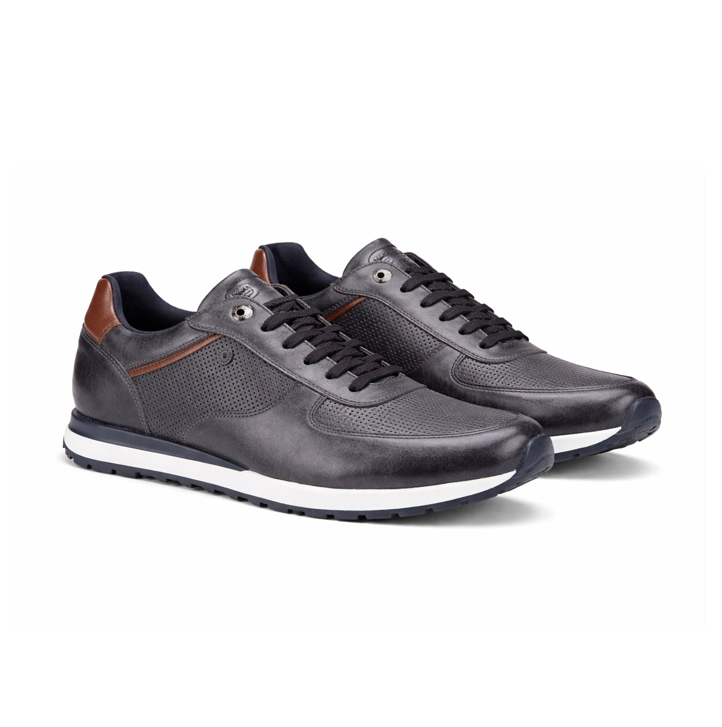 Base London LANCASTER Mens Casual Trainers Navy