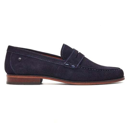 Base London SLATE Mens Loafer Shoes Navy